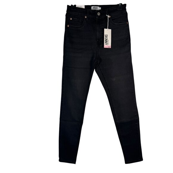 Refuge Denim Miami Black High Rise Skinny Jeans Pants Goth Punk Emo Metal Size 5 - Picture 1 of 5